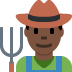 👨🏿‍🌾 man farmer: dark skin tone display on Twitter